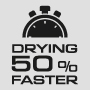 Drying 50% faster