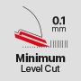 Minimum cutting lenght 0.1 mm