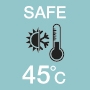 Sichere lauwarme Temperatur 45°C