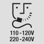 Rasiersteckdose 110-120V/220-240V